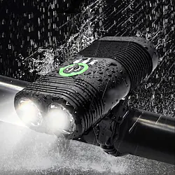 Dual LED Bike Light Front Bike Light Bicycle Cycling Waterproof Multiple Modes Super Bright Portable USB 2400 lm Rechargeable USB White Cycling / Bike / Aluminum Alloy / IP67 / Quick Release Lightinthebox