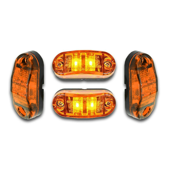 4x LED AMBER SIDE MARKER ORANGE POSITION LIGHTS CAR CAMPER VAN MOTORHOME CARAVAN