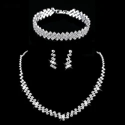 Bridal Jewelry Sets 3pcs Rhinestone Alloy 1 Necklace 1 Bracelet Earrings Women's Dainty Personalized Stylish Lovely Vintage Style Princess irregular Jewelry Set For Christmas Street Carnival Lightinthebox
