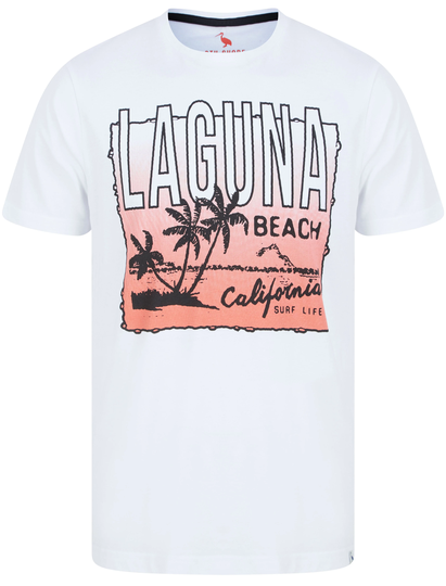 T-Shirts Laguna Motif Cotton Jersey T-Shirt in Bright White - South Shore / S - Tokyo Laundry