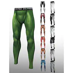 Men's Running Tights Leggings Compression Pants Compression Clothing Athletic Athleisure Spandex Breathable Quick Dry Moisture Wicking Fitness Gym Workout Running Sportswear Activewear Sillver Gray Lightinthebox
