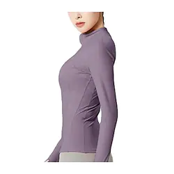Women's Sauna Jacket Yoga Top Thumbhole Zipper Solid Color White Black Yoga Fitness Gym Workout Jacket Top Long Sleeve Sport Activewear Windproof Breathable Quick Dry Micro-elastic Slim Lightinthebox