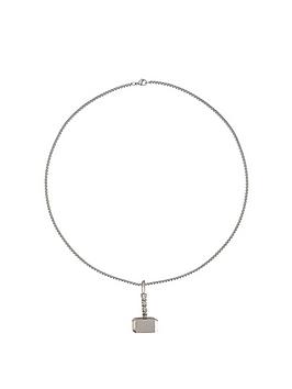 Disney Marvel Thor Stainless Steel Hammer Pendant And Box Chain