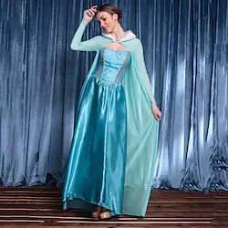 Elsa Dress Cosplay Costume Women's Movie Cosplay Cosplay Vacation Dress Halloween Blue Dress Christmas Carnival Tulle Lightinthebox
