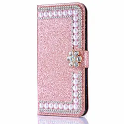Phone Case For Apple Full Body Case iPhone SE 3 iPhone 13 Pro Max Mini iPhone 12 11 Pro Max XR X/XS iPhone 8/7 Plus Wallet Card Holder Rhinestone Solid Lightinthebox