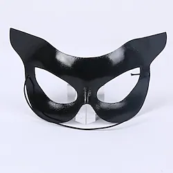 Mask Venetian Mask Masquerade Mask Inspired by Cat Black Halloween Carnival Masquerade Adults' Women's Female / Half Mask Lightinthebox