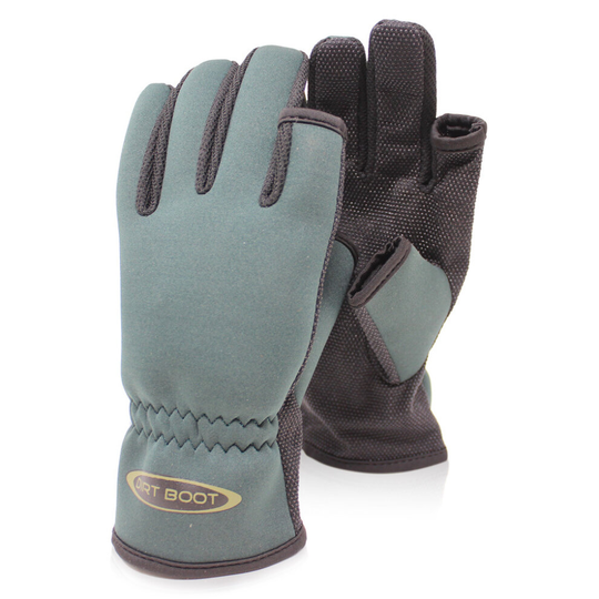 (X-Large) Dirt Boot Anti-Slip, Neoprene, Super-Grip, Part Fingerless, Fishing Gloves
