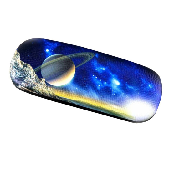 Portable Galaxy Pattern Leather Spectacle Case Glasses Storage Box