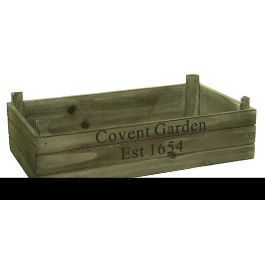 (Medium, Single) Natural Brown Covent Garden Vintage Wooden Storage Display Apple Crate Box