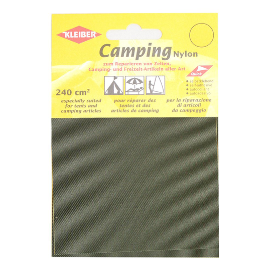 Kleiber Canvas Style Self Adhesive Waterproof Nylon Repair Patches, Khaki