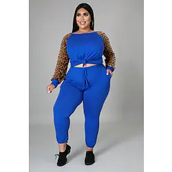 Women's Yoga Suit Drawstring 2 Piece Leopard Clothing Suit Black Rosy Pink Yoga Fitness Gym Workout Tummy Control Butt Lift Breathable Sport Activewear Stretchy Lightinthebox