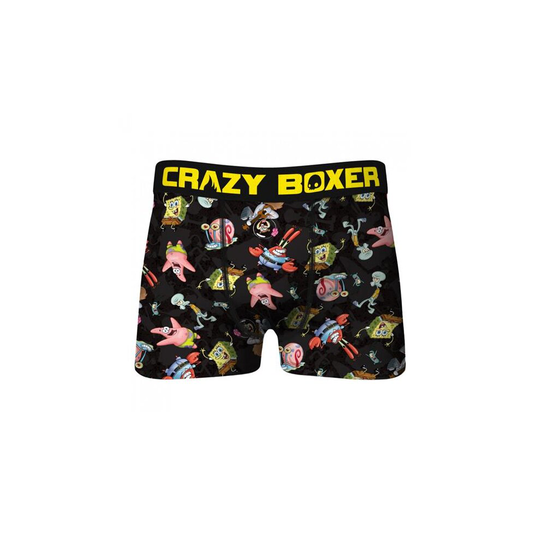 SpongeBob 818929-large 36-38 Crazy Boxers SpongeBob SquarePants Characters All Over Boxer Briefs, Large 36-38