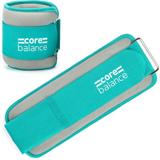 (0.5kg, Teal) Ankle Wrist Weights x 2 Neoprene Adjustable Running Walking Strength Training