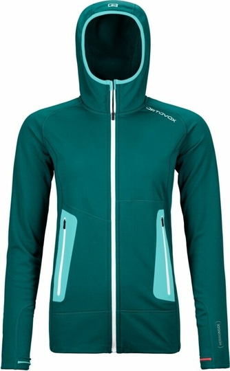 Ortovox Outdoor Hoodie Fleece Light Hoody W Pacific Green L