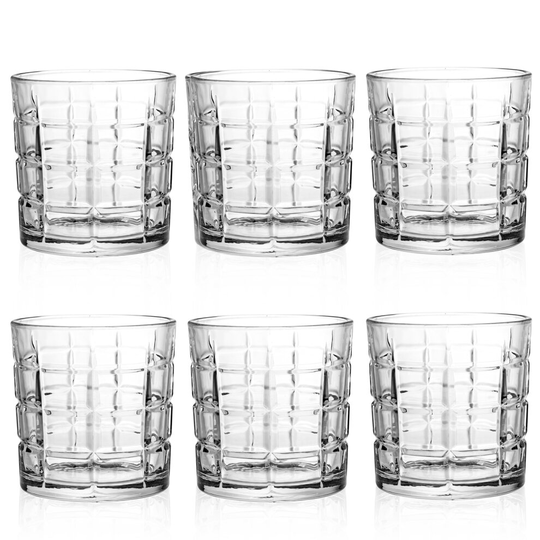 (Marina) Queensway 6pc Whiskey Tumblers Boxed Set 3 Designs