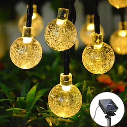Outdoor Solar String Light 6.5M 30LED Solar LED Garden Lights Crystal Ball Bubble Lamp Fairy String Lights 8 Function Outdoor Waterproof For Wedding Garden Lawn Christmas Decoration Solar Lamp Lightinthebox