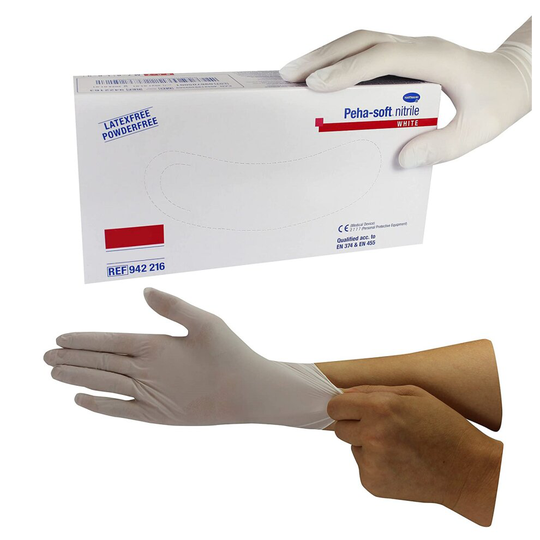 (Medium - Blue, 150 Gloves - 1 Box) Disposable Nitrile Gloves Latex Powder Free White Blue Medical PPE