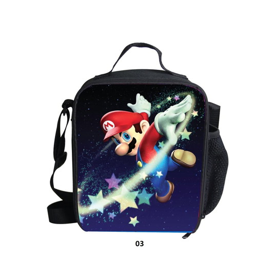 (03) Super Mario Insulated Lunch Bag Picnic Lunch Box School Outdoor