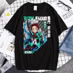 Inspired by Demon Slayer: Kimetsu no Yaiba Kamado Tanjiro T-shirt Cartoon Manga Anime Harajuku Graphic Kawaii T-shirt For Men's Women's Unisex Adults' Hot Stamping 100% Polyester Lightinthebox