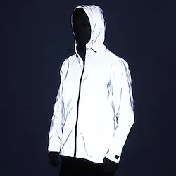 Men's Reflective Jacket Hiking Jacket Hiking Windbreaker Winter Outdoor Thermal Warm Windproof Breathable Water Resistant Outerwear Trench Coat Top Fishing Climbing Camping / Hiking / Caving Silver Lightinthebox