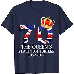 Inspired by Queen's Platinum Jubilee 2022 Elizabeth 70 Years British Flag T-shirt Cartoon Manga Anime Classic Street Style T-shirt For Men's Women's Unisex Adults' Hot Stamping 100% Polyester Lightinthebox