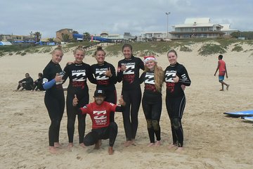 Beginner Group Surf Lesson at Jeffrey's Bay