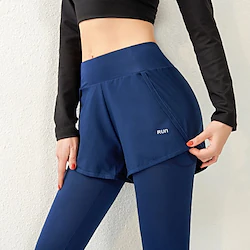 Women's Compression Pants Running Shorts With Tights 2 in 1 Compression Clothing Athletic Athleisure Winter Spandex Breathable Quick Dry Moisture Wicking Fitness Gym Workout Running Sportswear Lightinthebox