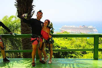 Roatan Zipline, Monkey, Macaws & Sloths Eco Park, Snorkeling, Transfer