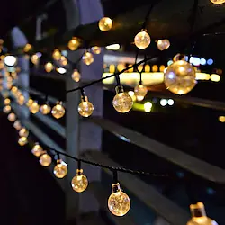 Solar String Lights LED Outdoor Lights 6.5m 30 LEDs Set Mounting Bracket Warm White Wedding Party Holiday Patio Garden 3V Lightinthebox