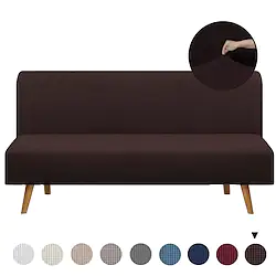 Stretch Futon Sofa Cover Elastic Couch Slipcover Armless Plain Solid Color Soft Durable Lightinthebox