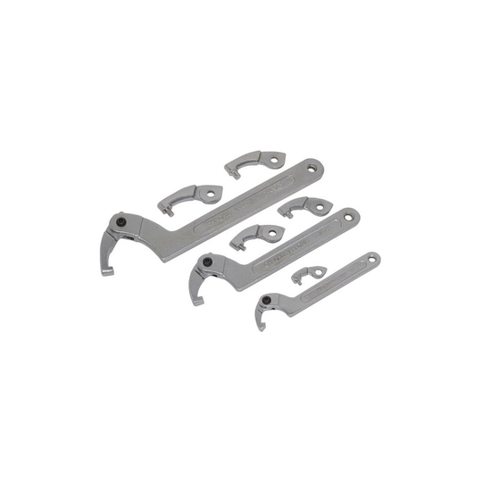 Sealey SMC2 Adjustable C Spanner - Hook & Pin Wrench Set 11pc