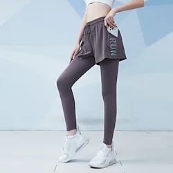 Women's Compression Pants Running Shorts With Tights Drawstring Side Pockets Compression Clothing Athletic Athleisure Winter Spandex Tummy Control Butt Lift Breathable Fitness Gym Workout Running Lightinthebox