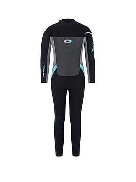 Osprey Origin Girls Long 5Mm Wetsuit Black/Blue