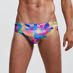 Men's Swim Shorts Swim Briefs Quick Dry Bathing Suit Bottoms Drawstring Swimming Water Sports Athletic Painting Optical Illusion Spring Summer Lightinthebox