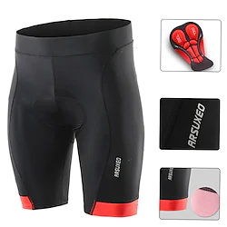 Arsuxeo Men's Bike Shorts Cycling Padded Shorts Bike Shorts Padded Shorts / Chamois Mountain Bike MTB Road Bike Cycling Sports Black Black Red Breathable Quick Dry Moisture Wicking Spandex Clothing Lightinthebox
