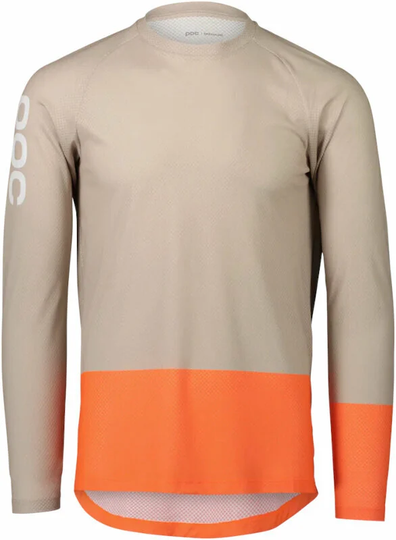 POC MTB Pure LS Jersey Light Sandstone Beige/Zink Orange M