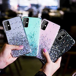 Phone Case For Samsung Galaxy Back Cover A73 A53 A33 S22 Ultra Plus S21 FE S20 A72 A52 A42 A71 Bling Glitter Shine Transparent TPU Lightinthebox