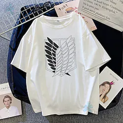 Inspired by Attack on Titan Cosplay Wings of Freedom Levi·Ackerman Cosplay Costume T-shirt Back To School Print T-shirt For Men's Women's Adults' 100% Polyester Lightinthebox