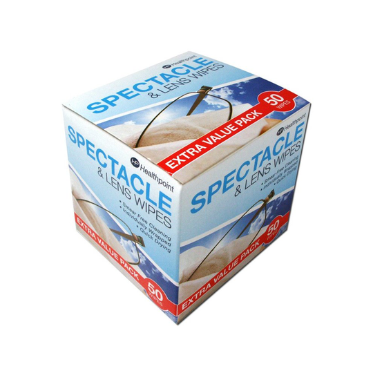 Healthpoint Spectacle And Lens Wipes - wipes spectacle lens 50 glasses phone healthpoint sunglasses x cleaning
