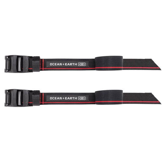 Ocean and Earth Sup and Longboard 10ft Tie Down Straps - Black