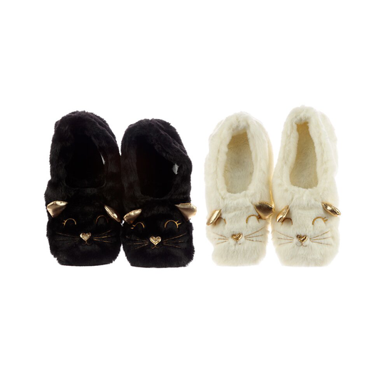 Toesties Heat Wheat Pack Warmer Slippers - Feline Fine Cat