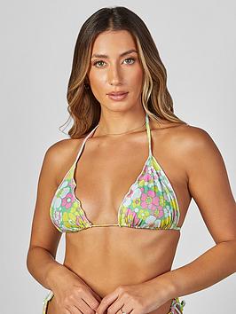 Boux Avenue Flores Bikini Top - Multi, Multi, Size 8, Women