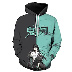 Inspired by Demon Slayer: Kimetsu no Yaiba Muichiro Tokito Hoodie Cartoon Manga Anime Harajuku Graphic Kawaii Hoodie For Men's Women's Unisex Adults' 3D Print 100% Polyester Lightinthebox