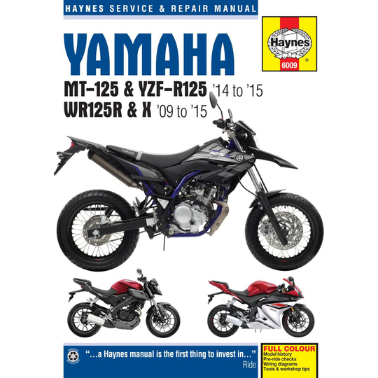 Yamaha MT-125,YZF-R125 (14-5), WR125R/X (09-15) Haynes Repair Manual (Paperback) ~
