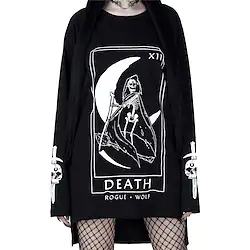 Inspired by Punk Gothic Gothic T-shirt Skull Graphic T-shirt For Women's Adults' Hot Stamping 100% Polyester Lightinthebox