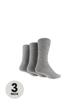 Pringle 3Pk Gentle Grips Socks - Grey