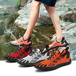 Unisex Hiking Shoes Water Shoes Barefoot Shoes Sneakers Shock Absorption Breathable Lightweight Comfortable Surfing Climbing Boating Breathable Mesh Summer Black / Red Grey Yellow / Round Toe Lightinthebox