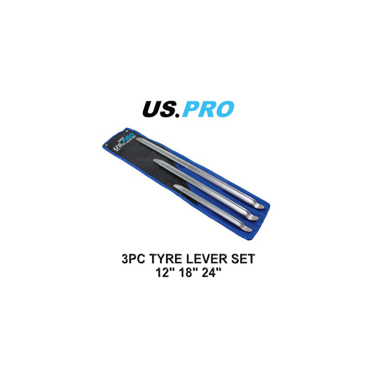 US PRO Tools Professional 3 Piece Tyre Lever Set Sizes 12" 18" 24"