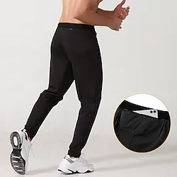 Men's Joggers Sweatpants Drawstring Back Pocket Bottoms Athletic Athleisure Breathable Quick Dry Soft Fitness Gym Workout Running Sportswear Activewear Solid Colored Black Navy Blue Lightinthebox