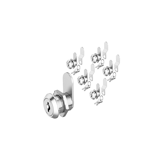5 Pack Premium Cabinet Cam Locks, Keyed Alike 5/8 Inch Cam Lock Set, Secure Files Drawers Mailbox RV Camper Door Tool Box, Zinc Alloy